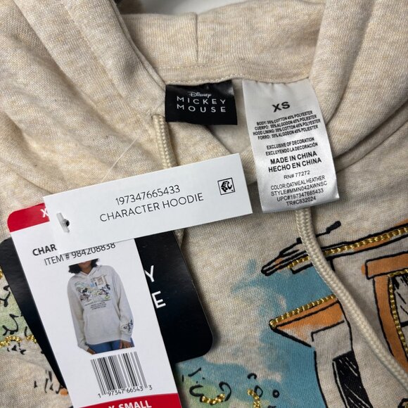 NWT Disney Character Hoodie Sz XS - Picture 3 of 3